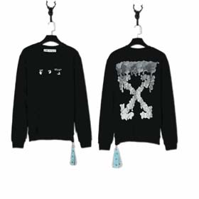 off white Gradient Arrow Oil Painting Print Sweatshirt（37 styles)-2222